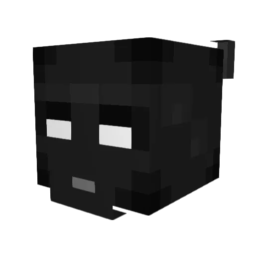Nijecka Minecraft avatar head, 3D render
