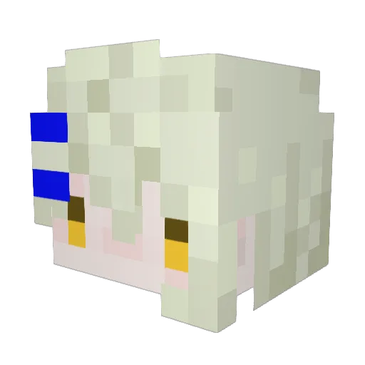 Nijima3 Minecraft avatar head, 3D render