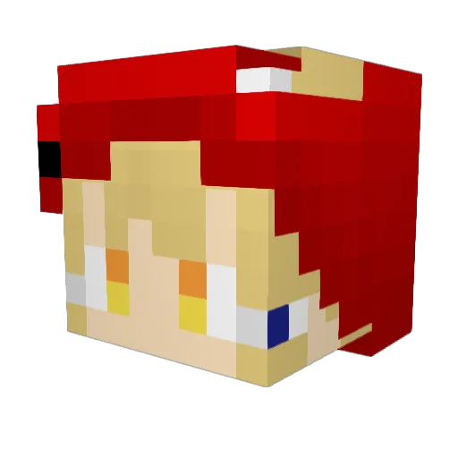 Nijimasu Minecraft avatar head, 3D render