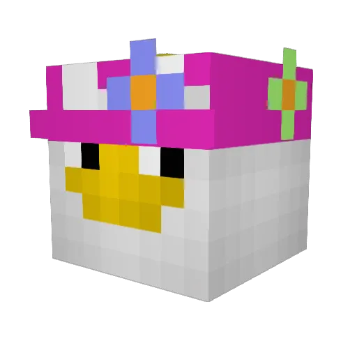Nijizu Minecraft avatar head, 3D render