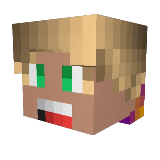 Nik0Atli Minecraft avatar head, 3D render