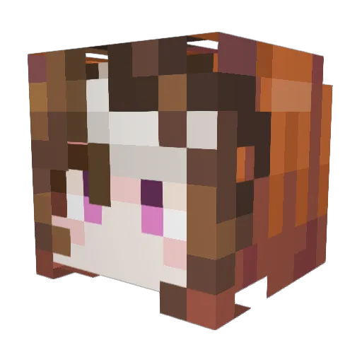 Nik0wa Minecraft avatar head, 3D render