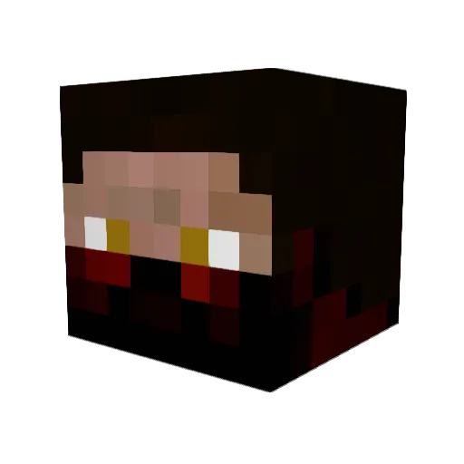 Nik19sh Minecraft avatar head, 3D render