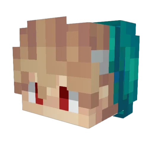 Nik2oN Minecraft avatar head, 3D render