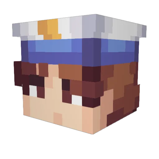 NikDoc Minecraft avatar head, 3D render