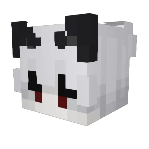 NikLu Minecraft avatar head, 3D render
