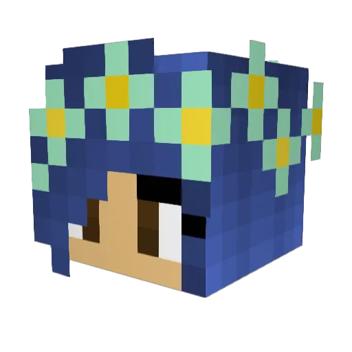 NikNakTikTak Minecraft avatar head, 3D render