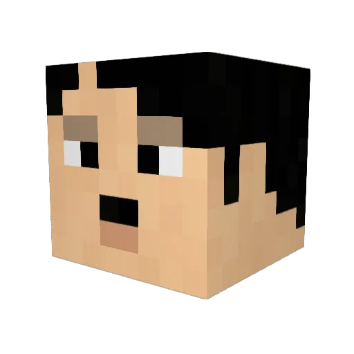 NikShe228 Minecraft avatar head, 3D render