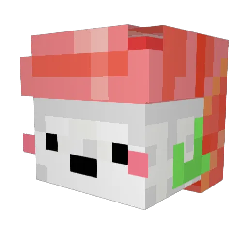 NikSushi Minecraft avatar head, 3D render