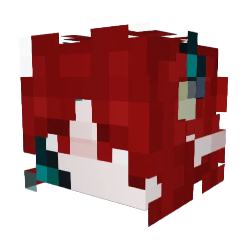 NikTO_42 Minecraft avatar head, 3D render