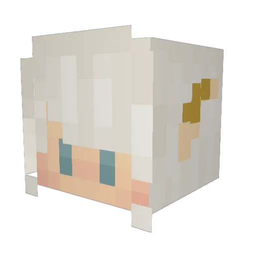 NikaJaye Minecraft avatar head, 3D render