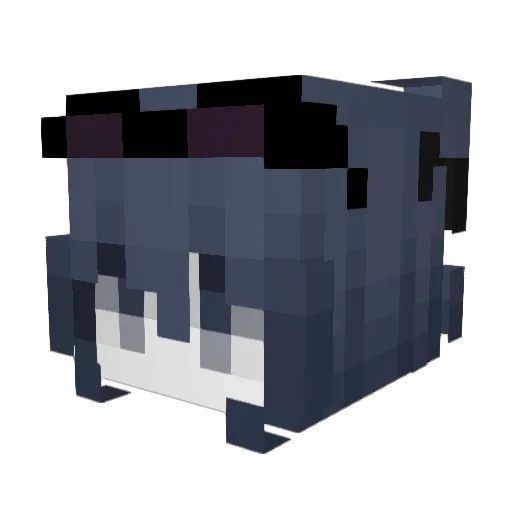 Nika__1_ Minecraft avatar head, 3D render