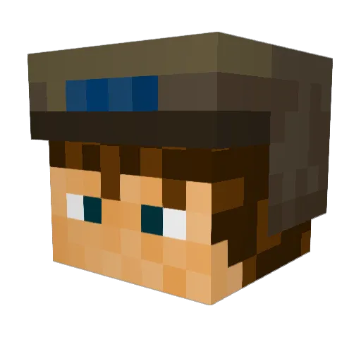 Nikachu007 Minecraft avatar head, 3D render