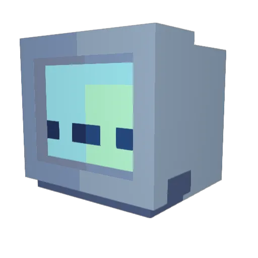 Nikafruit Minecraft avatar head, 3D render