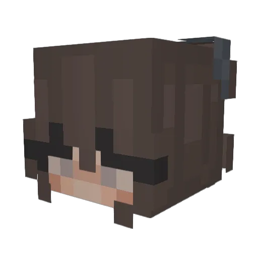 Nikagaro Minecraft avatar head, 3D render
