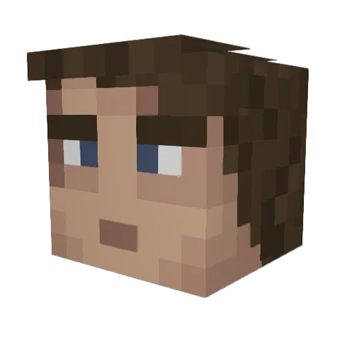 Nikaim777 Minecraft avatar head, 3D render