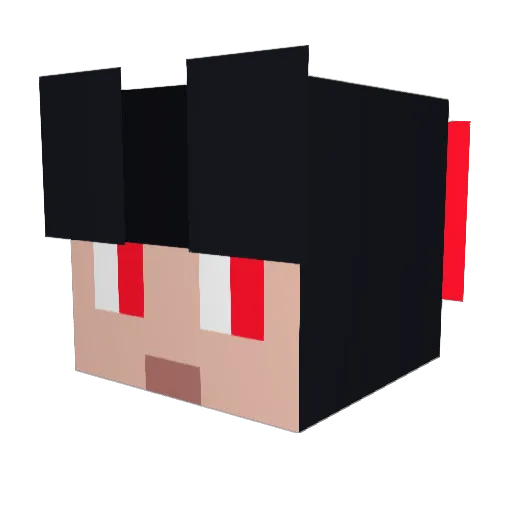 Nikan_MnT Minecraft avatar head, 3D render