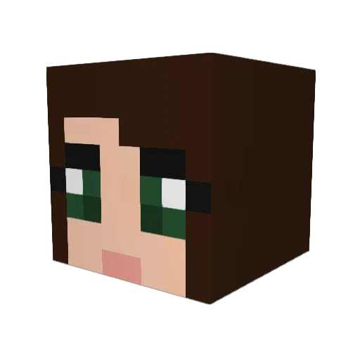 Nikanatha Minecraft avatar head, 3D render