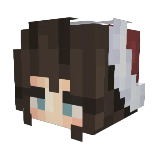 Nikanini Minecraft avatar head, 3D render