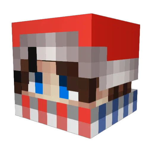 NikarGo Minecraft avatar head, 3D render