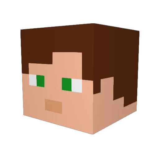 Nikaus_Ratte Minecraft avatar head, 3D render