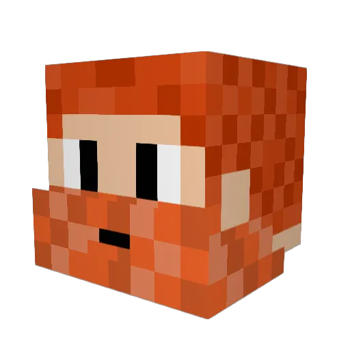 Nikcken Minecraft avatar head, 3D render