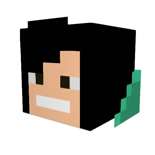 Nike1618 Minecraft avatar head, 3D render