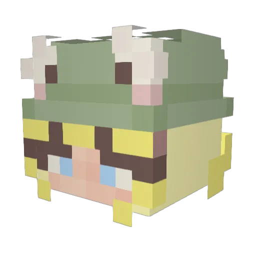 Nike3000 Minecraft avatar head, 3D render