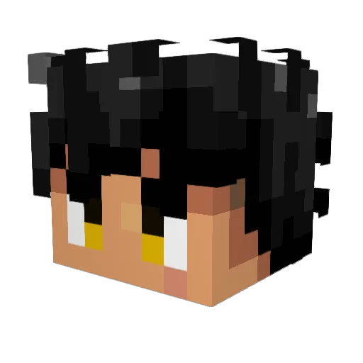 NikeDunks Minecraft avatar head, 3D render
