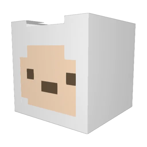 NikeHD Minecraft avatar head, 3D render