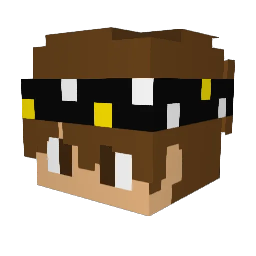 NikePvP Minecraft avatar head, 3D render