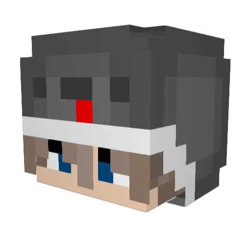 NikeV1 Minecraft avatar head, 3D render