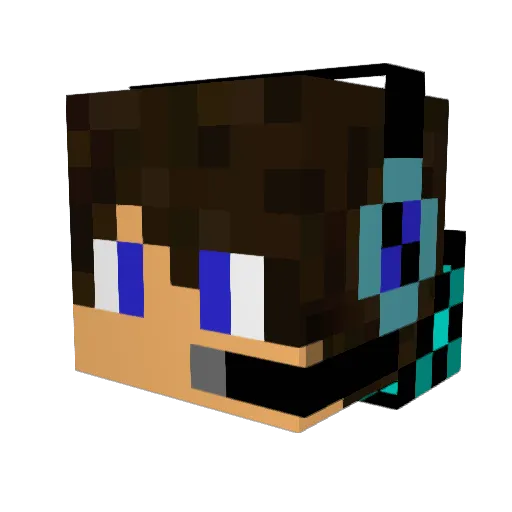Nike_koiru Minecraft avatar head, 3D render