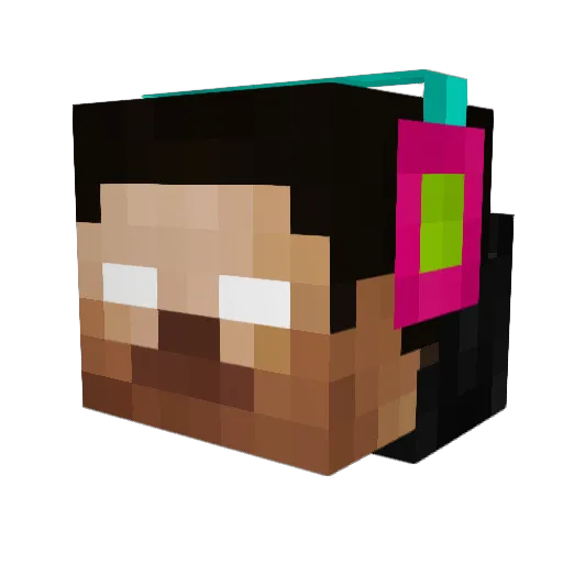 Nikec2000 Minecraft avatar head, 3D render