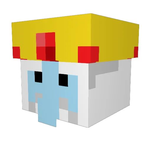 Nikelaki Minecraft avatar head, 3D render