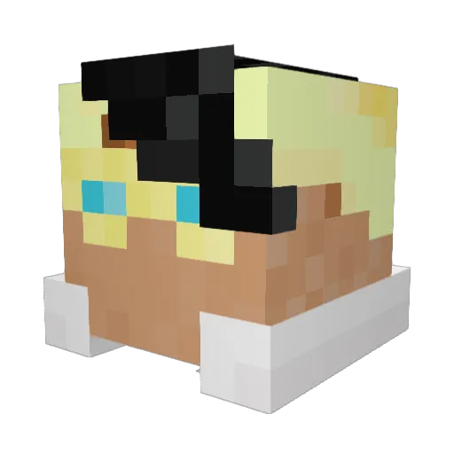 Niken1224 Minecraft avatar head, 3D render