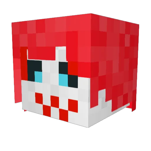 Nikey69 Minecraft avatar head, 3D render