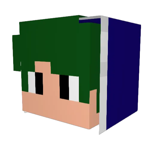 Nikgameds Minecraft avatar head, 3D render