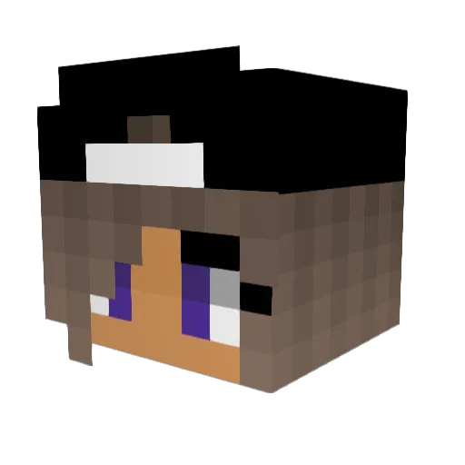 Niki0706 Minecraft avatar head, 3D render