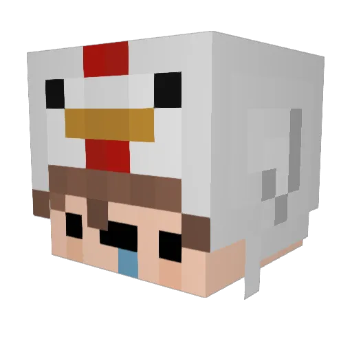 Niki531 Minecraft avatar head, 3D render