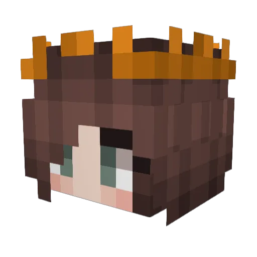 Niki68 Minecraft avatar head, 3D render