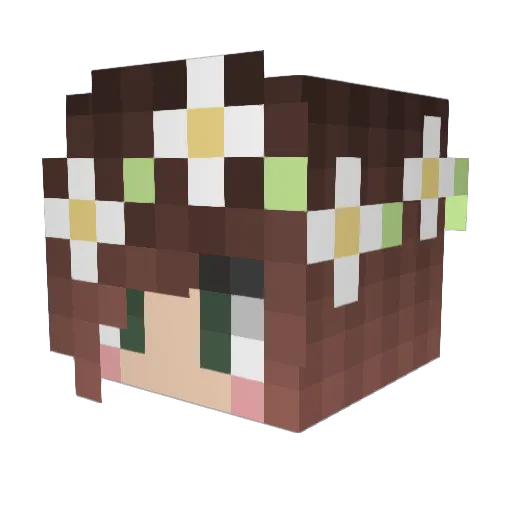 NikiCraft6 Minecraft avatar head, 3D render