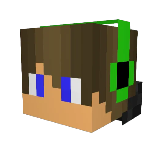NikiFreaker Minecraft avatar head, 3D render