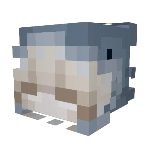 NikiLovesFood Minecraft avatar head, 3D render