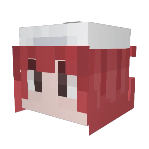 NikiPato Minecraft avatar head, 3D render