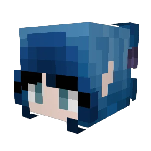 NikiStarr Minecraft avatar head, 3D render