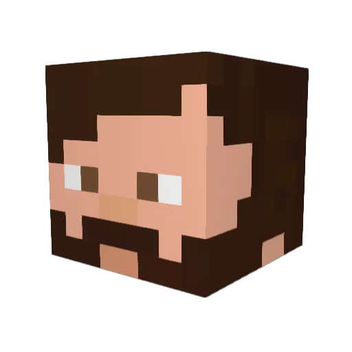 NikiTaGoD Minecraft avatar head, 3D render