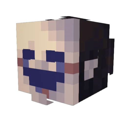 NikiTheMiner Minecraft avatar head, 3D render