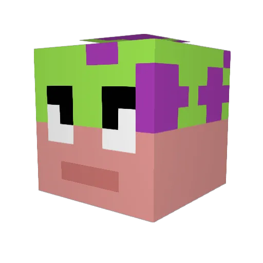 Niki_77 Minecraft avatar head, 3D render