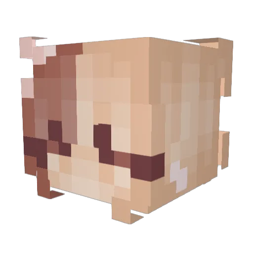 Niki_Queen Minecraft avatar head, 3D render